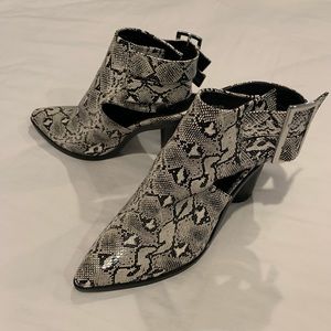 Snake Skin Ankle Booties